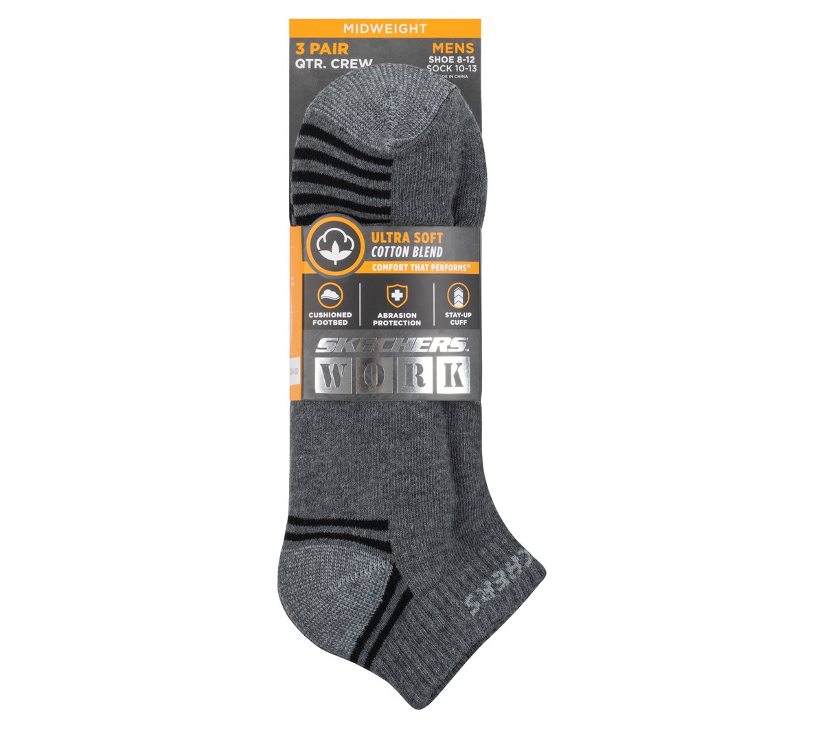 Skechers Sale - 3 Pack Low Cut Terry Trainer Work Socks