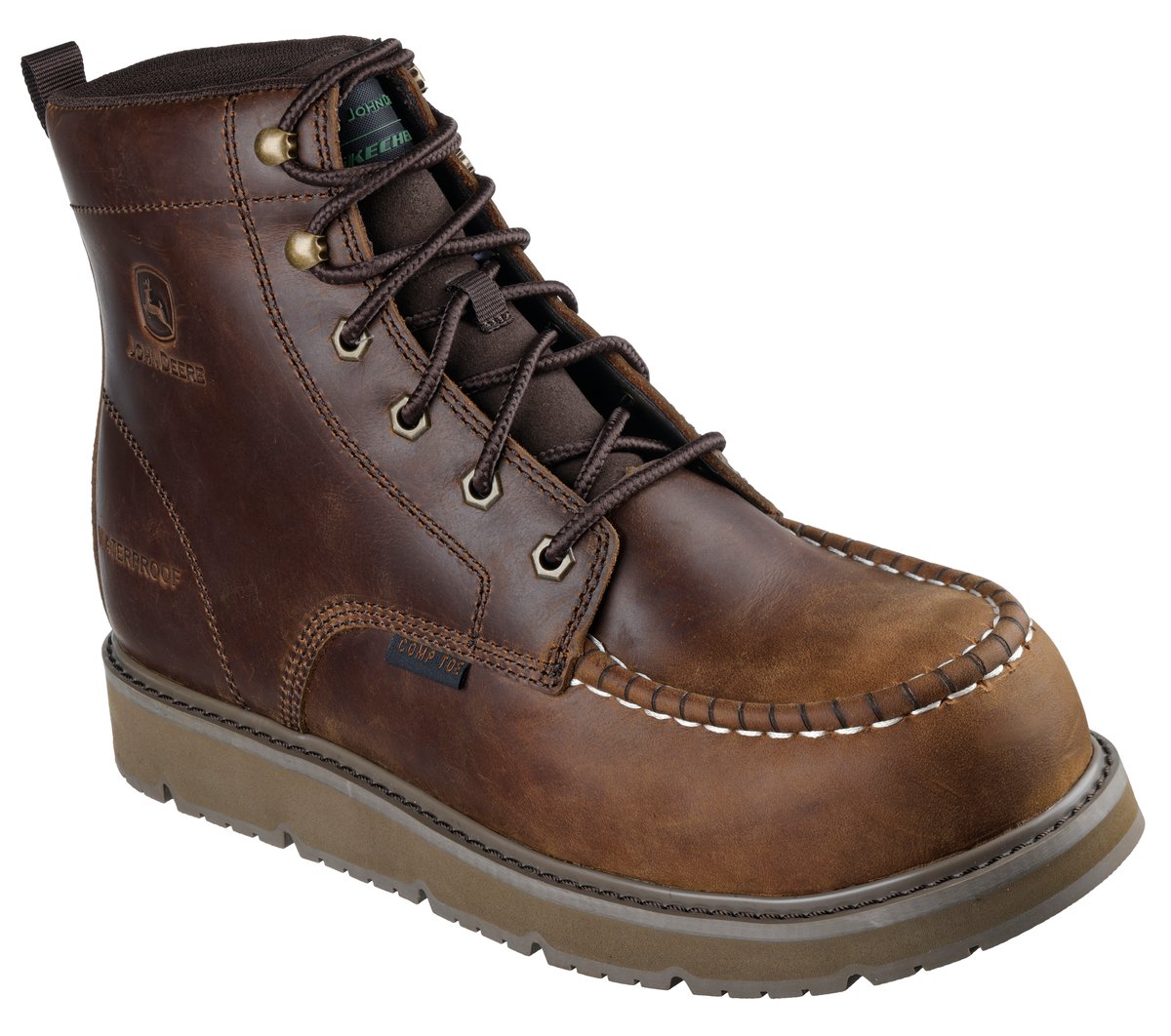 Skechers Deals - John Deere Waterproof: Flex-Wedge Ranger - Wild Yew