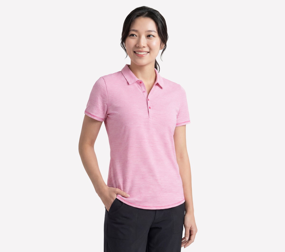 Skechers Smart Buy - Short Sleeve On The Green Striped Polo
