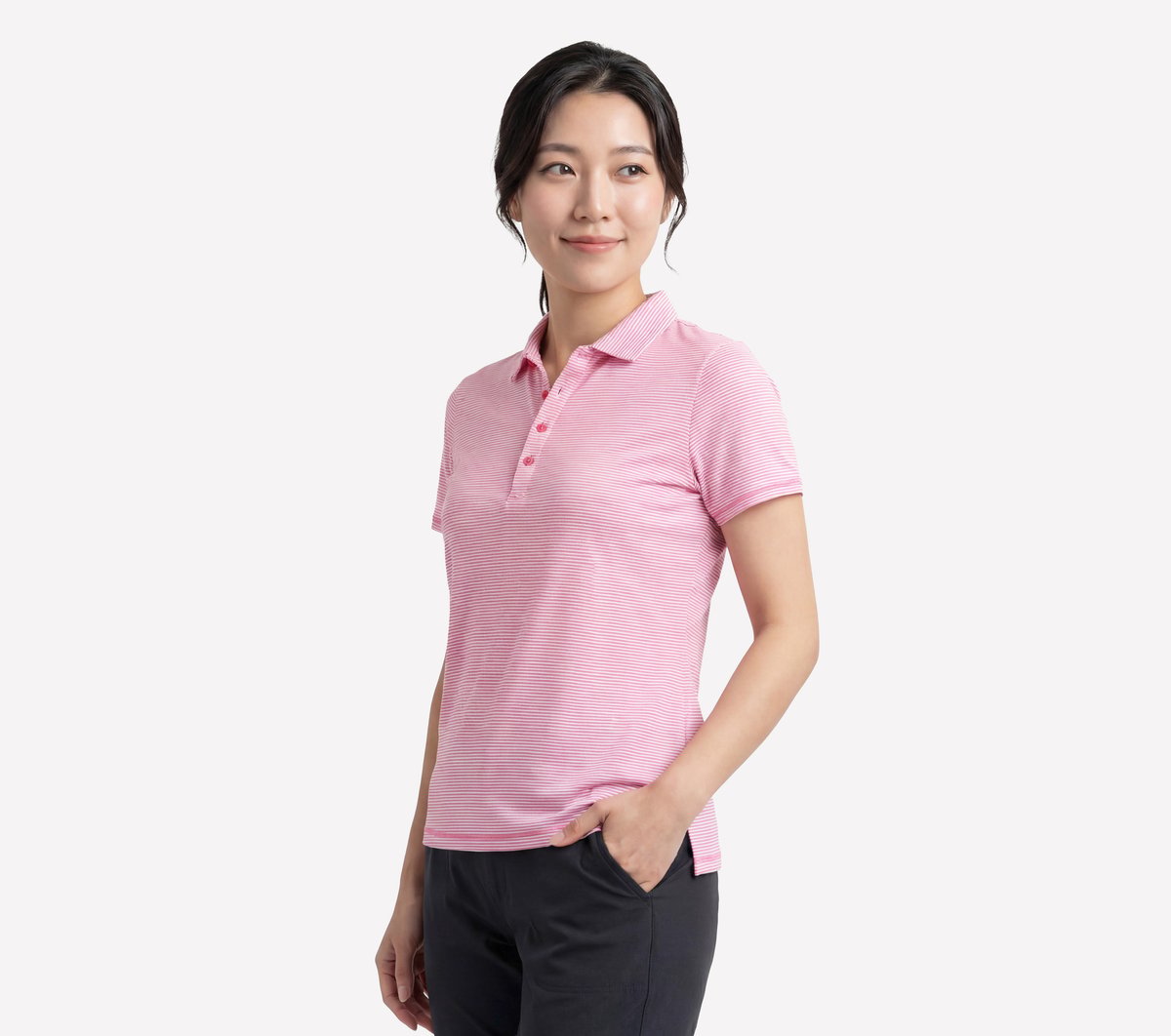 Skechers Smart Buy - Short Sleeve On The Green Striped Polo