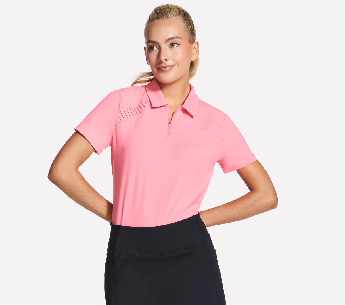 Skechers Premium - GO GOLF Short Sleeve Birdie Zip Front Polo