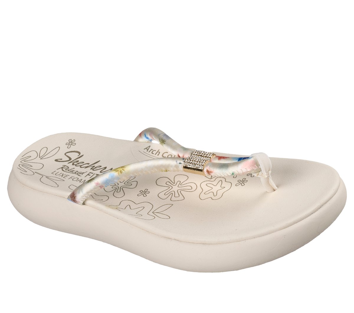 Skechers Discount - Slide-Ups Relaxed Fit: Asana Luxe - Vibrant Beauty
