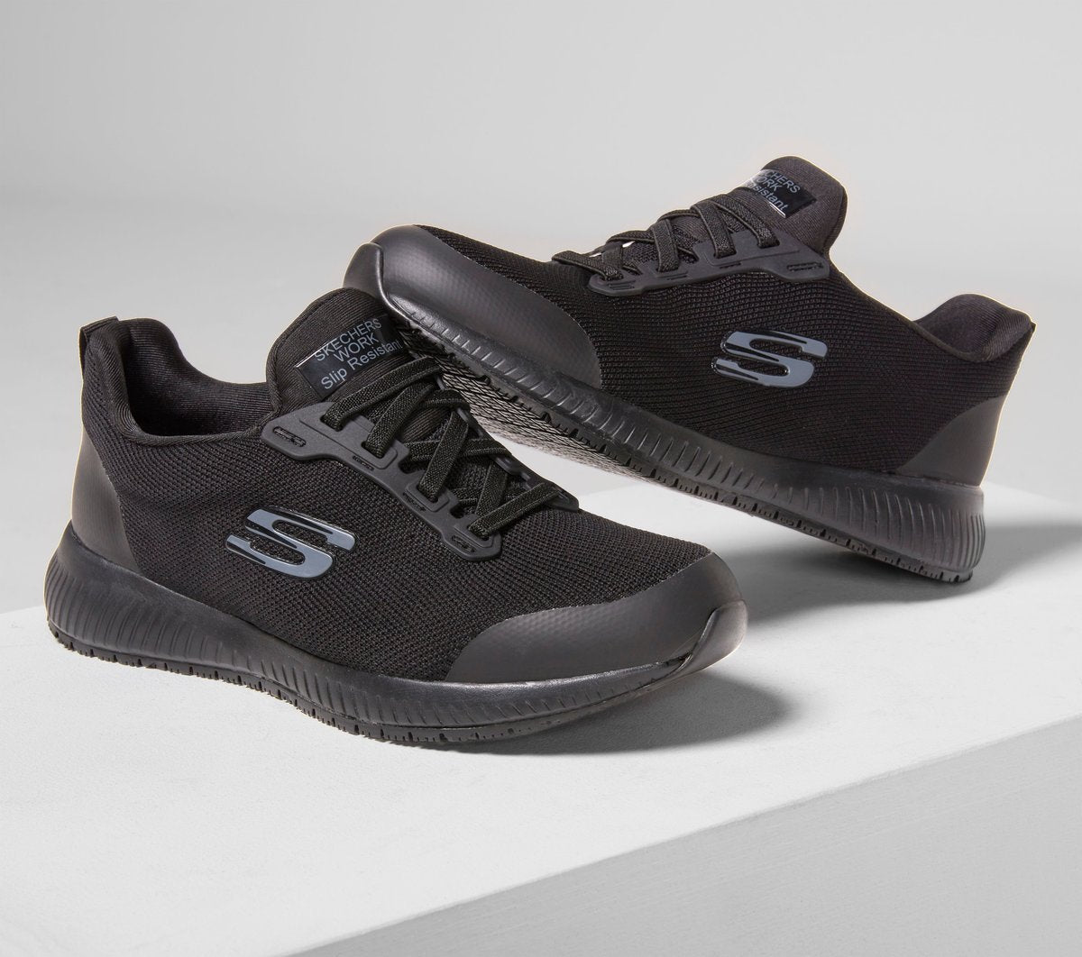Skechers Trusted - Work Slip-Resistant Relaxed Fit: Squad