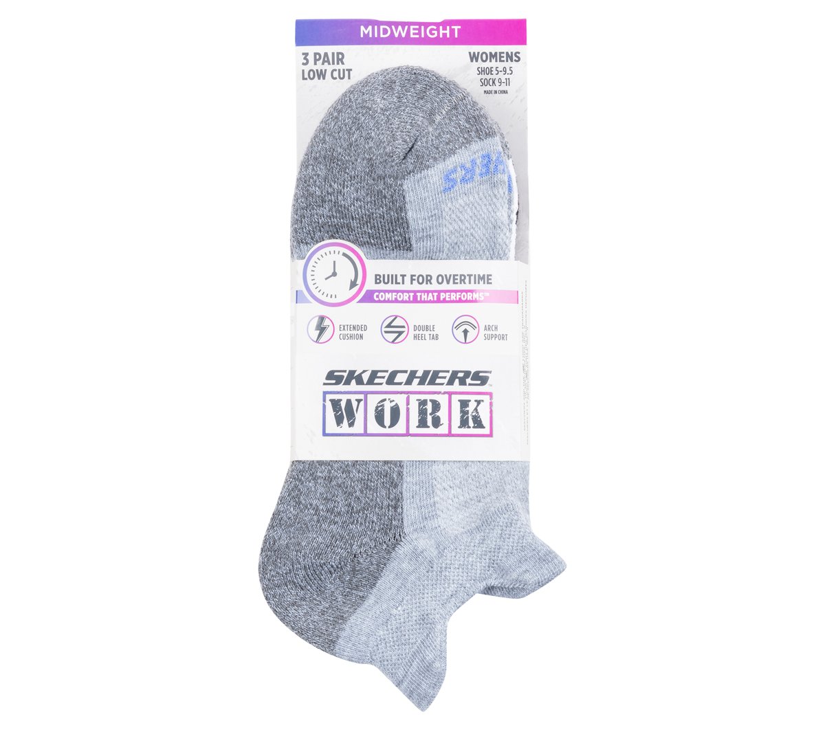 Skechers Popular - Work: Lowcut Heel Tab Socks - 3 Pack