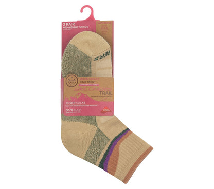 Skechers Great Value - 2 Pack Women's Trail Quarter Socks