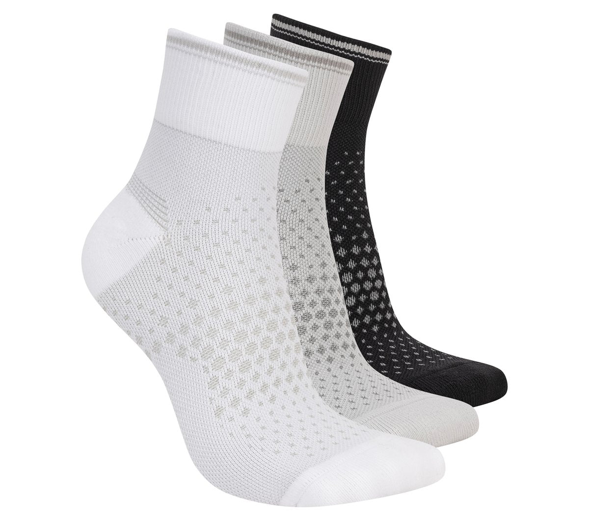 Skechers Smart Buy - 3 Pack Women's Reflective Performance Quarter Socks