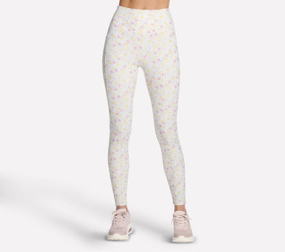 Skechers Smart Buy - GO WALK Rib Floral Full Length High-Waisted Legging