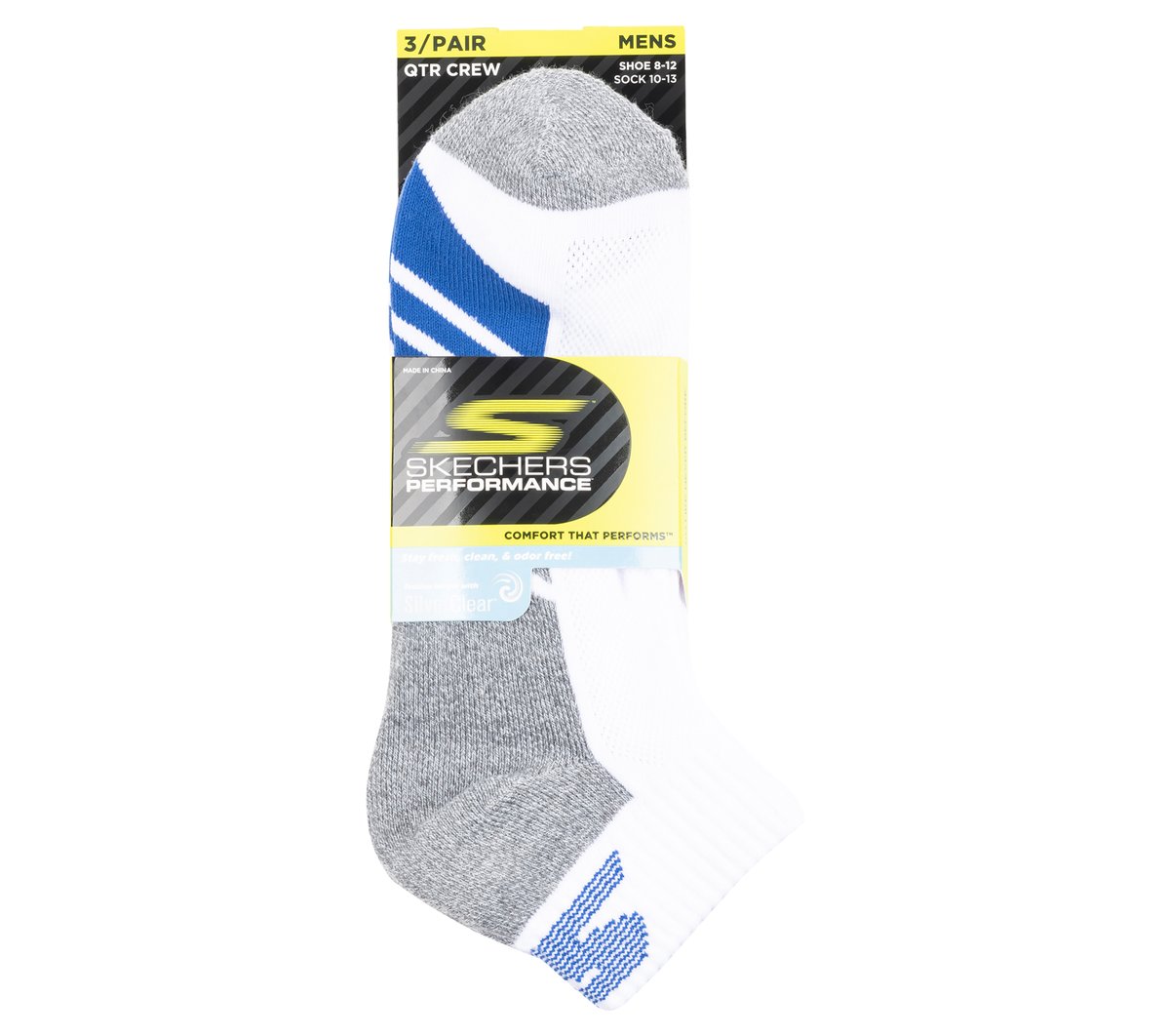 Skechers Best Price - 3 Pack Men's Half Terry Quarter Crew Socks