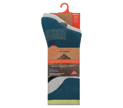 Skechers Best Seller - 2 Pack Men's Crew Trail Socks