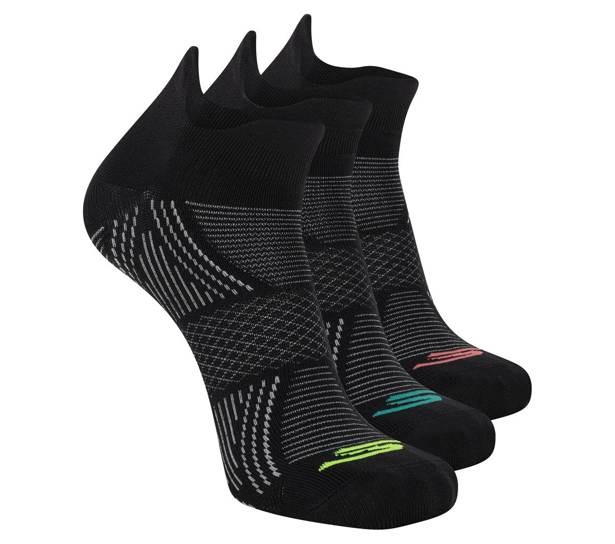 Skechers New - 3 Pack Men's Performance Low Cut Pattern Socks