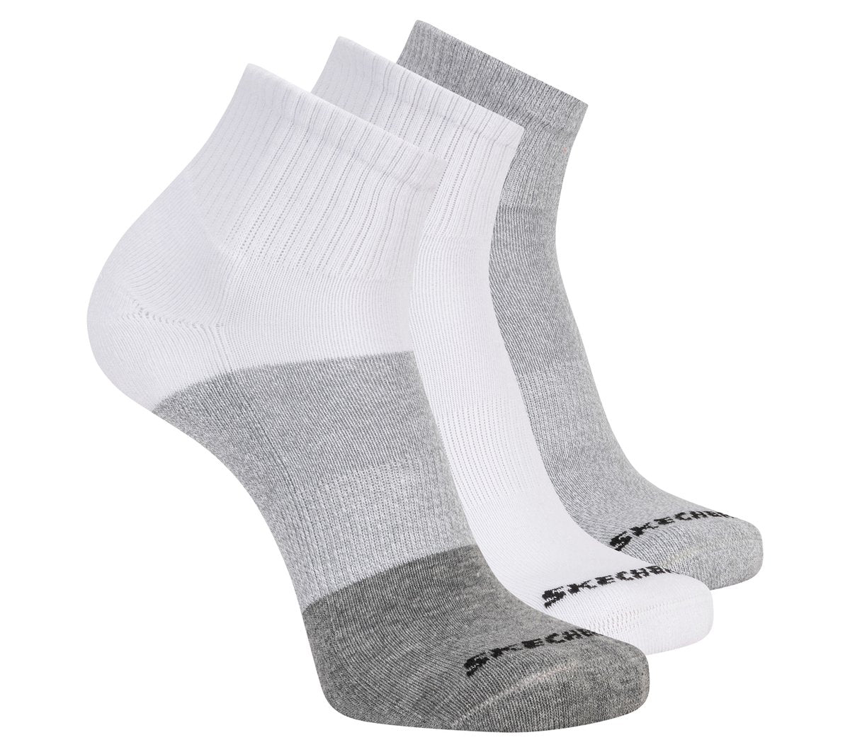 Skechers Classic - 3 Pack Men's Colorblock Quarter Socks