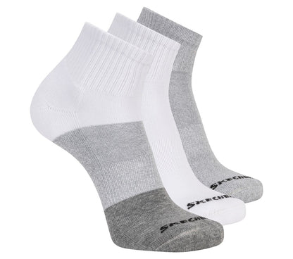 Skechers Classic - 3 Pack Men's Colorblock Quarter Socks