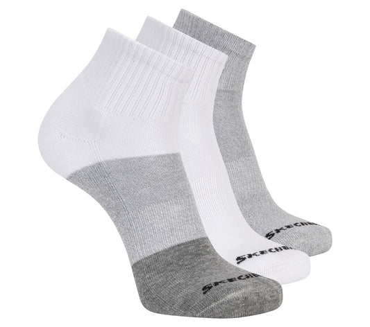Skechers Classic - 3 Pack Men's Colorblock Quarter Socks