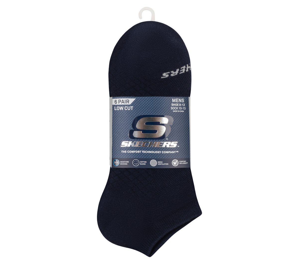 Skechers New - 6 Pack Men's Low Cut Texture Knit Socks