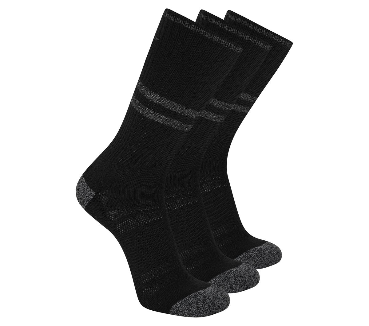Skechers Exclusive - 3 Pack Men's Reflective Performance Crew Socks