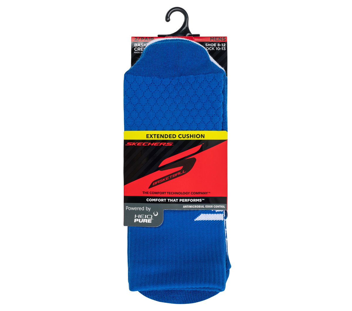 Skechers Premium - 2 Pack Performance Basketball Crew Socks