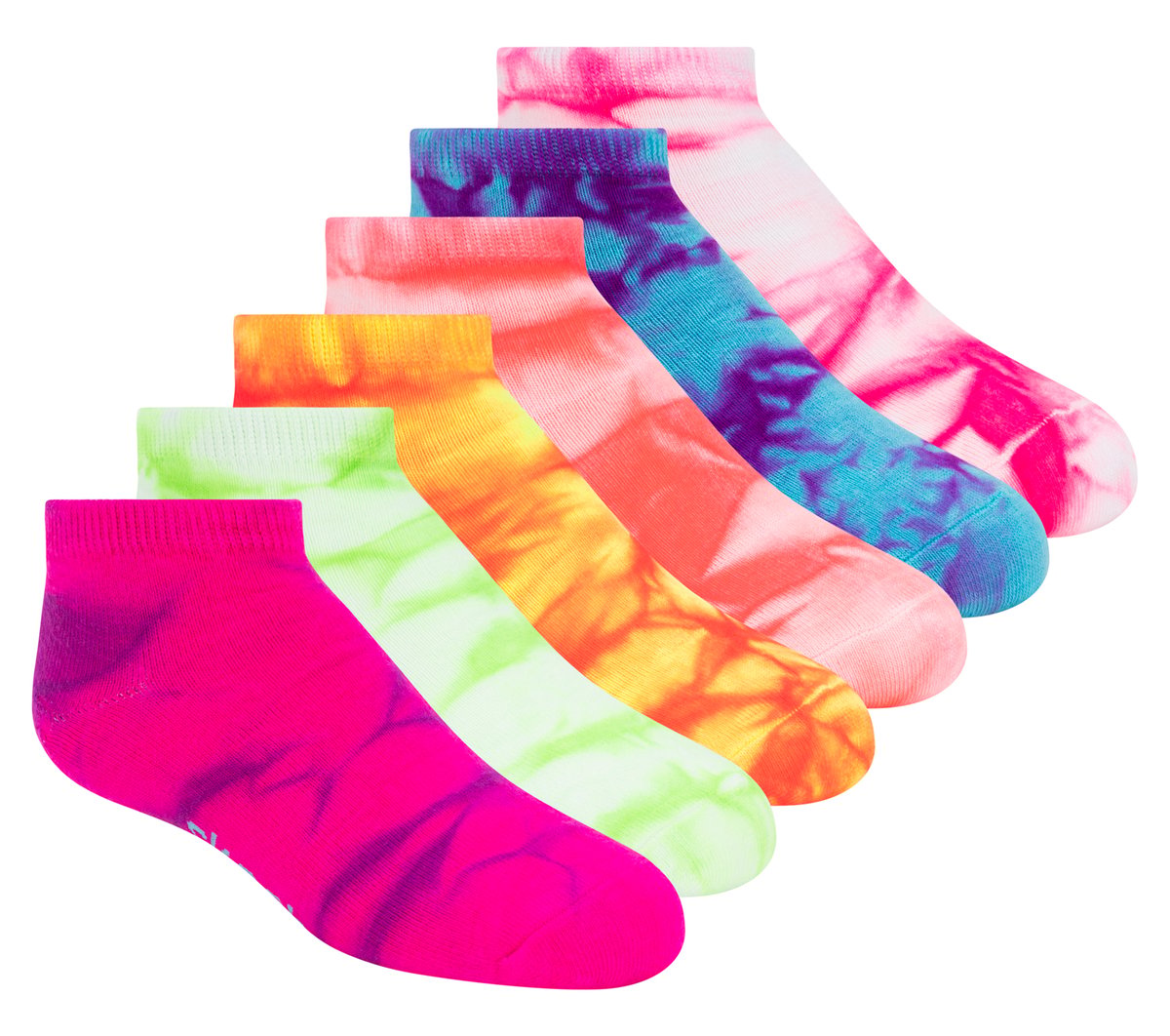 Skechers Sale - 6 Pack Girls' Tie Dye Fashion Socks