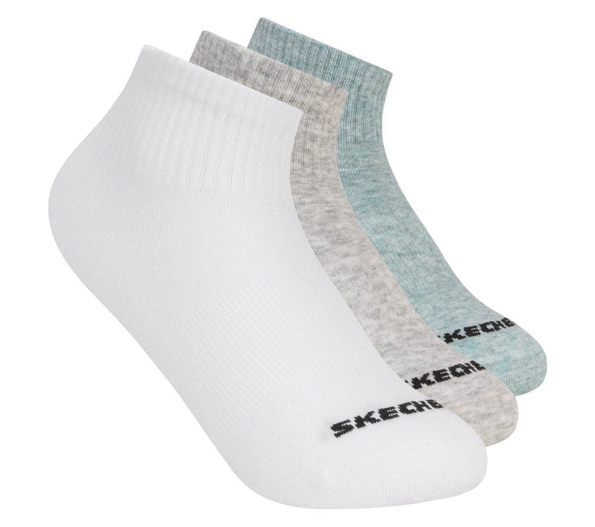 Skechers Recommended - 3 Pack Boys' Quarter Crew Cotton Socks