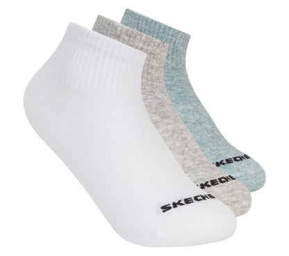Skechers Recommended - 3 Pack Boys' Quarter Crew Cotton Socks