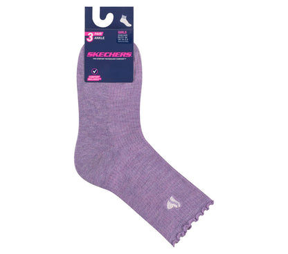 Skechers Everyday - 3 Pack Kids Ankle Lettuce Socks