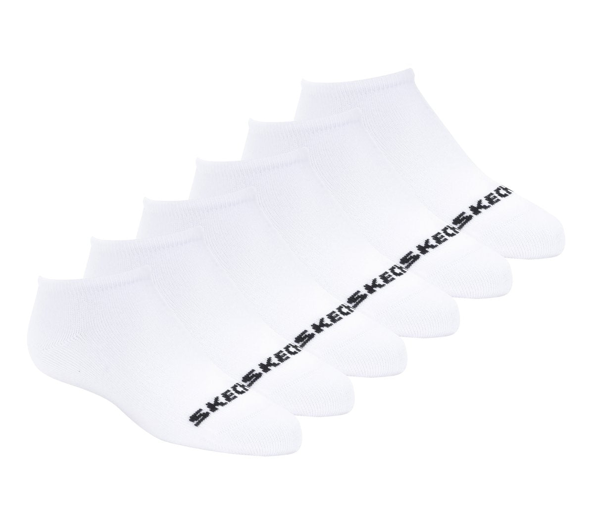 Skechers Signature - Cotton No-Show Socks - 6 Pack