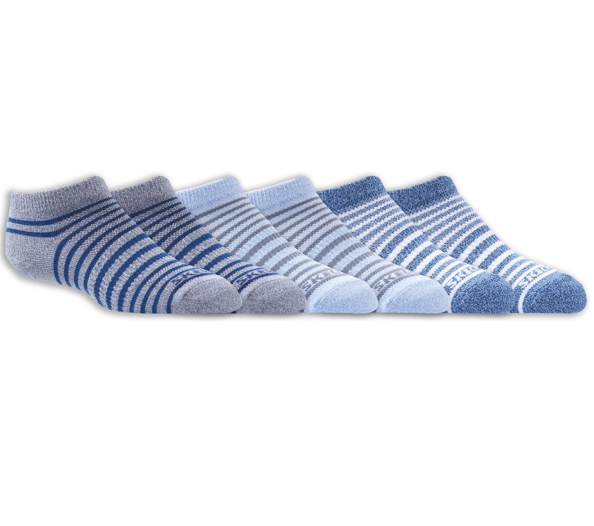 Skechers Everyday - 6 Pack Striped No Show Socks